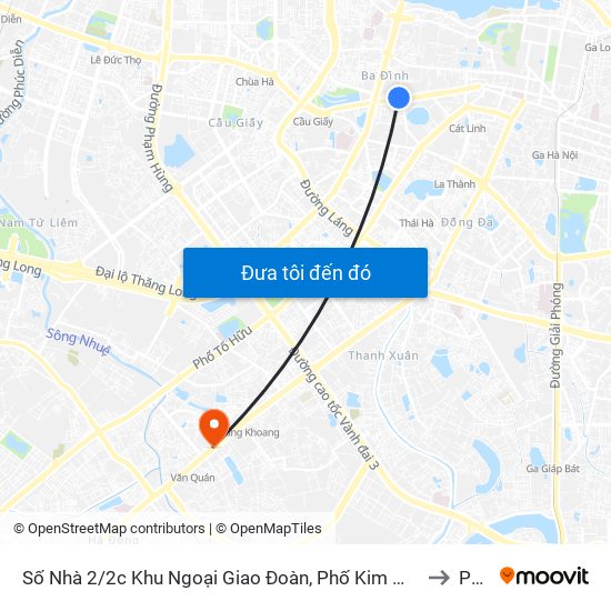 Số Nhà 2/2c Khu Ngoại Giao Đoàn, Phố Kim Mã Đường Dưới to PTIT map