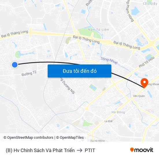 (B) Hv Chính Sách Và Phát Triển to PTIT map