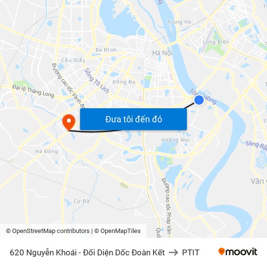 620 Nguyễn Khoái - Đối Diện Dốc Đoàn Kết to PTIT map