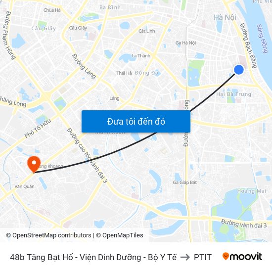 48b Tăng Bạt Hổ - Viện Dinh Dưỡng - Bộ Y Tế to PTIT map