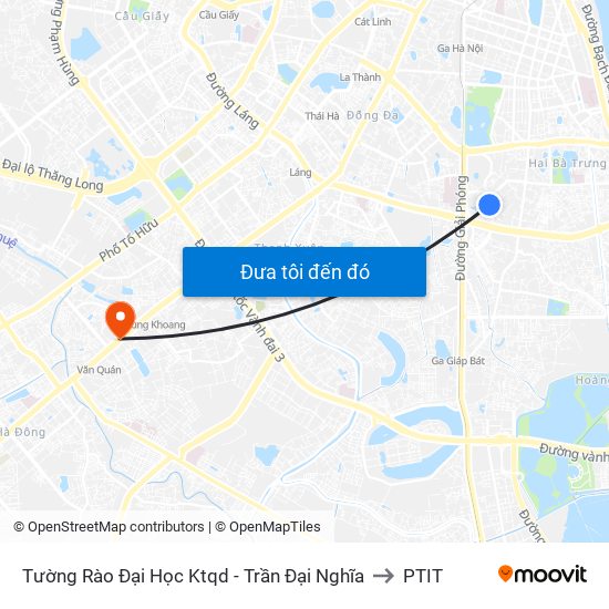 Tường Rào Đại Học Ktqd - Trần Đại Nghĩa to PTIT map