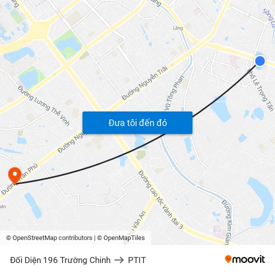 Đối Diện 196 Trường Chinh to PTIT map