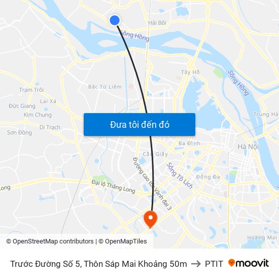 Trước Đường Số 5, Thôn Sáp Mai Khoảng 50m to PTIT map