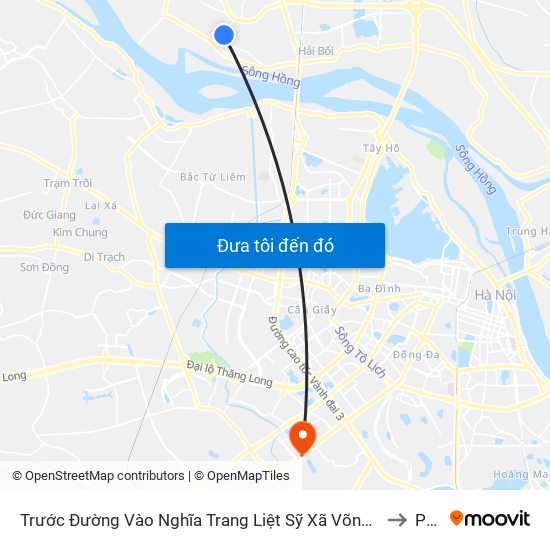 Trước Đường Vào Nghĩa Trang Liệt Sỹ Xã Võng La Khoảng 30 M to PTIT map