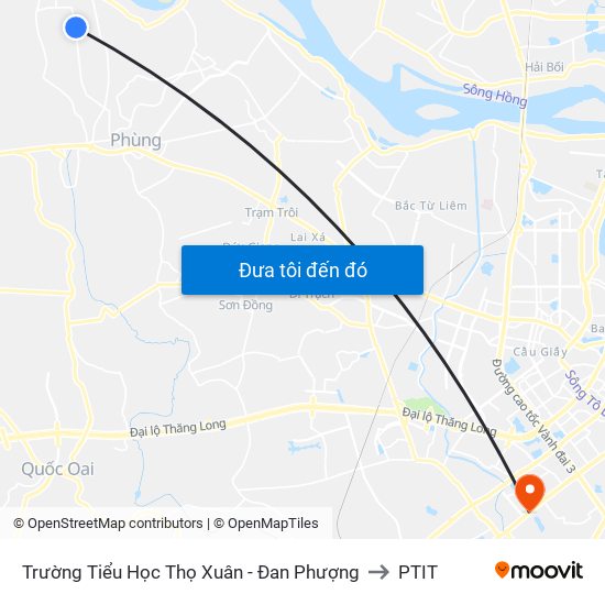 Trường Tiểu Học Thọ Xuân - Đan Phượng to PTIT map