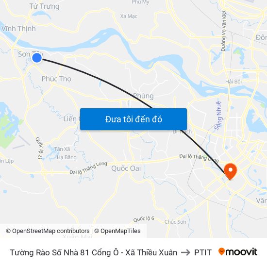 Tường Rào Số Nhà 81 Cổng Ô - Xã Thiều Xuân to PTIT map