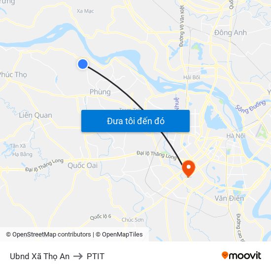 Ubnd Xã Thọ An to PTIT map