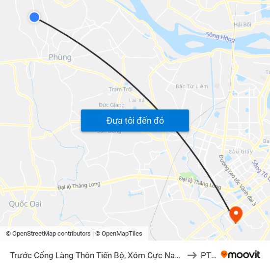 Trước Cổng Làng Thôn Tiến Bộ, Xóm Cực Nam 10m to PTIT map