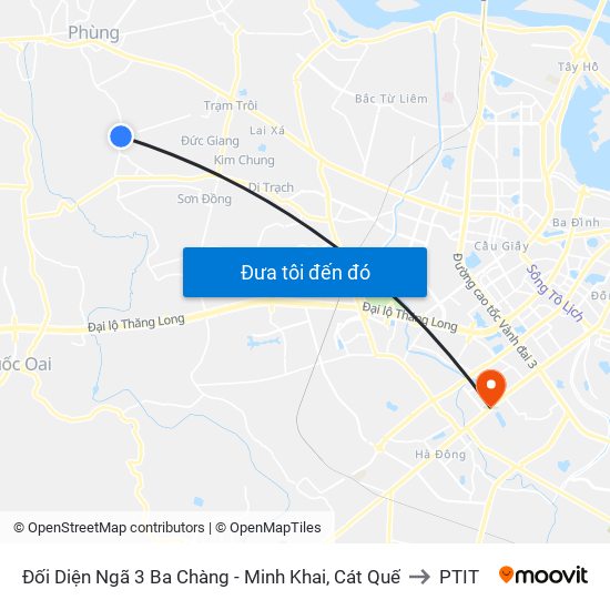 Đối Diện Ngã 3 Ba Chàng - Minh Khai, Cát Quế to PTIT map