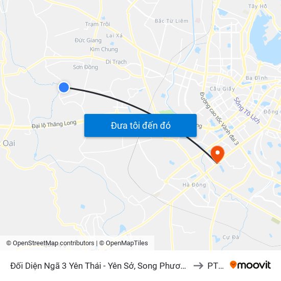 Đối Diện Ngã 3 Yên Thái - Yên Sở, Song Phương to PTIT map