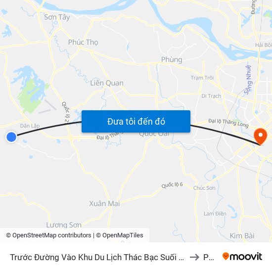 Trước Đường Vào Khu Du Lịch Thác Bạc Suối Sao 30m to PTIT map