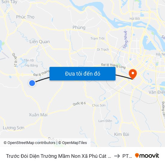 Trước Đói Diện Trường Mầm Non Xã Phú Cát 50m to PTIT map