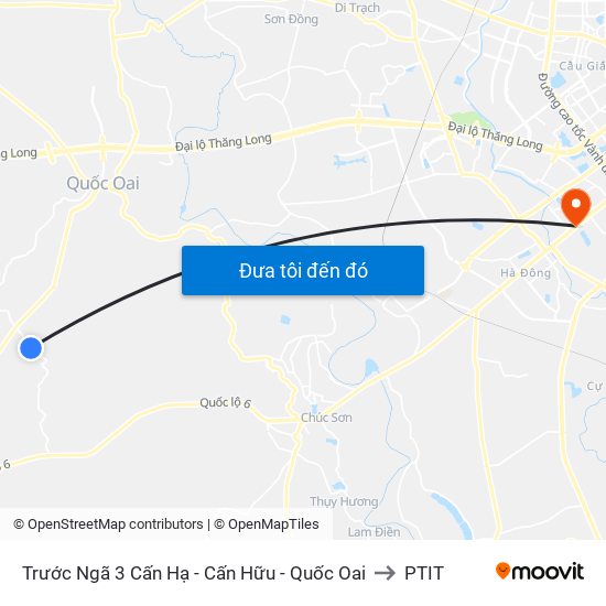 Trước Ngã 3 Cấn Hạ - Cấn Hữu - Quốc Oai to PTIT map