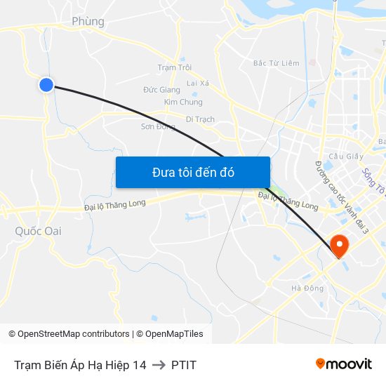 Trạm Biến Áp Hạ Hiệp 14 to PTIT map