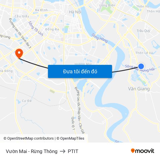 Vườn Mai - Rừng Thông to PTIT map