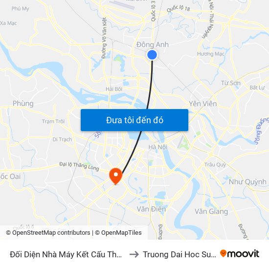 Đối Diện Nhà Máy Kết Cấu Thép Kim Khí Đông Anh - Km 13+400 Quốc Lộ 3 to Truong Dai Hoc Su pham nghe thuat trung uong map