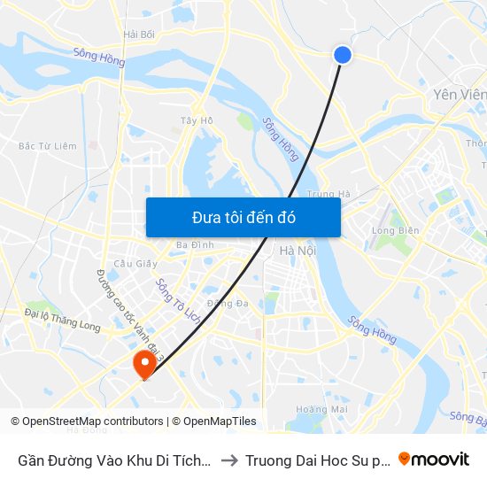 Gần Đường Vào Khu Di Tích Cổ Loa 150m - Km 5+50 Quốc Lộ 3 to Truong Dai Hoc Su pham nghe thuat trung uong map