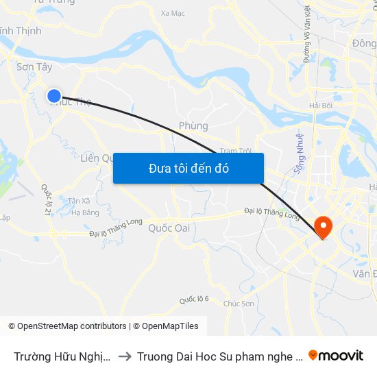 Trường Hữu Nghị T78 - Ql32 to Truong Dai Hoc Su pham nghe thuat trung uong map