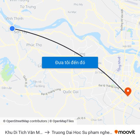 Khu Di Tích Văn Miếu Sơn Tây to Truong Dai Hoc Su pham nghe thuat trung uong map