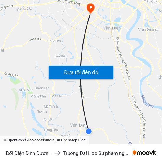 Đối Diện Đình Dương Khê - Đt428 to Truong Dai Hoc Su pham nghe thuat trung uong map