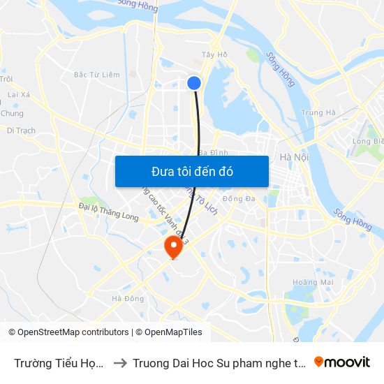 Trường Tiểu Học Xuân La to Truong Dai Hoc Su pham nghe thuat trung uong map