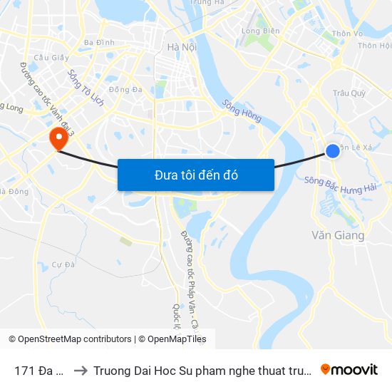 171 Đa Tốn to Truong Dai Hoc Su pham nghe thuat trung uong map