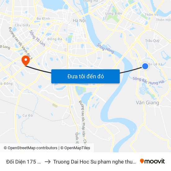 Đối Diện 175 Đa Tốn to Truong Dai Hoc Su pham nghe thuat trung uong map