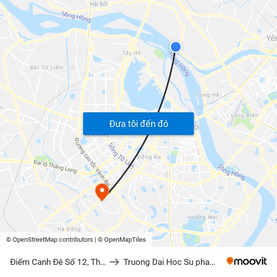 Điếm Canh Đê Số 12, Thôn Xuân Canh- Đê 406 to Truong Dai Hoc Su pham nghe thuat trung uong map