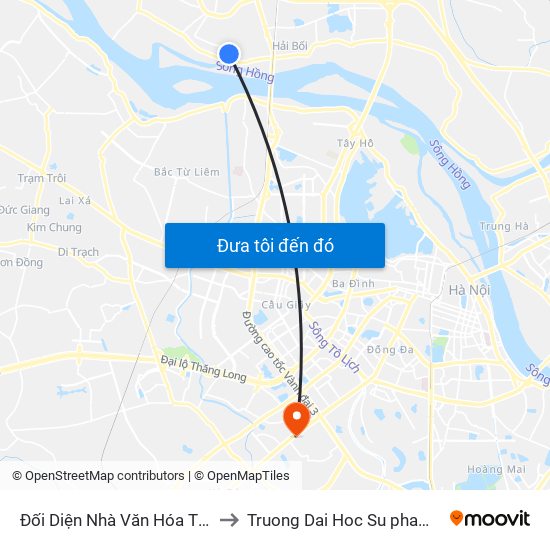 Đối Diện Nhà Văn Hóa Thôn Đại Độ-Xã Võng La to Truong Dai Hoc Su pham nghe thuat trung uong map