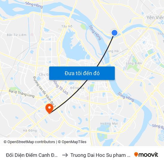 Đối Diện Điếm Canh Đê Số 15, Thôn Lại Đà to Truong Dai Hoc Su pham nghe thuat trung uong map