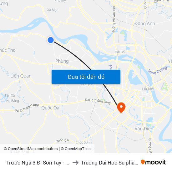 Trước Ngã 3 Đi Sơn Tây - Từ Liêm 100m - Đường 417 to Truong Dai Hoc Su pham nghe thuat trung uong map