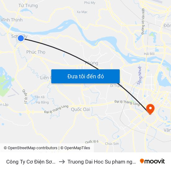 Công Ty Cơ Điện Sơn Tây - Cổng Ô to Truong Dai Hoc Su pham nghe thuat trung uong map