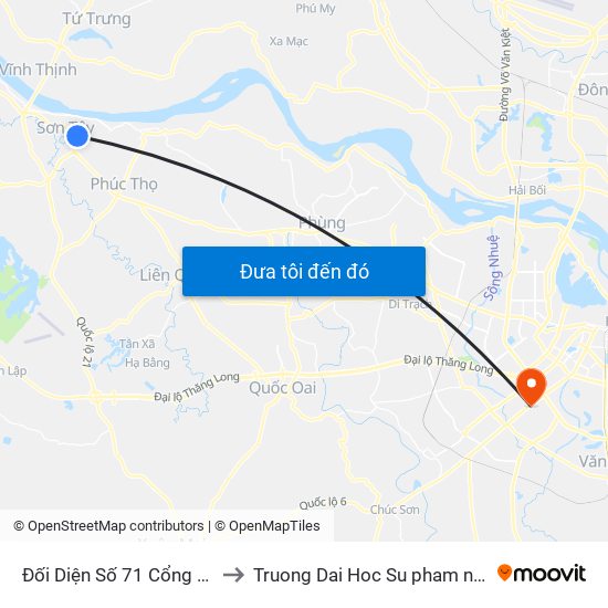 Đối Diện Số 71 Cổng Ô - Xã Thiều Xuân to Truong Dai Hoc Su pham nghe thuat trung uong map