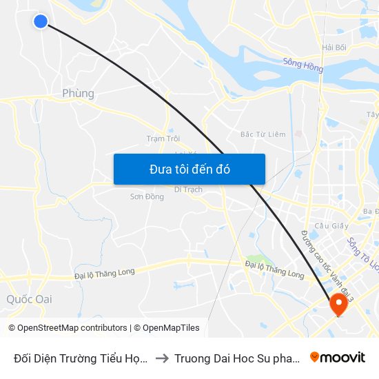 Đối Diện Trường Tiểu Học Thọ Xuân - Đan Phượng to Truong Dai Hoc Su pham nghe thuat trung uong map