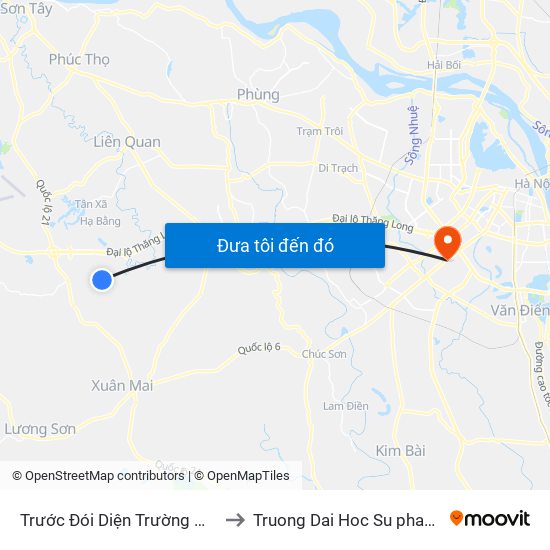 Trước Đói Diện Trường Mầm Non Xã Phú Cát 50m to Truong Dai Hoc Su pham nghe thuat trung uong map