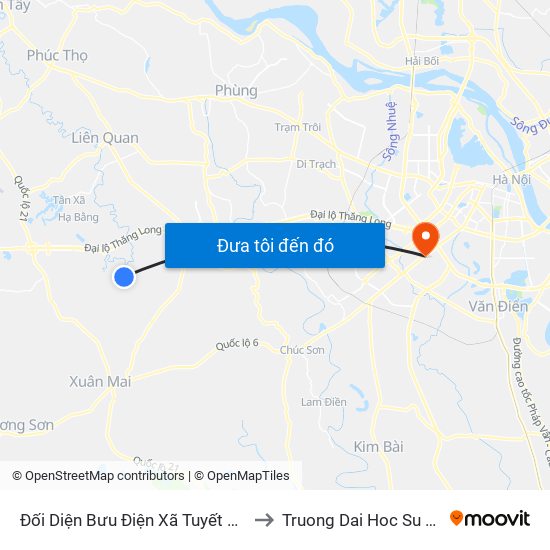 Đối Diện Bưu Điện Xã Tuyết Nghĩa - Thôn Đồng Sơn - Xã Tuyết Nghĩa to Truong Dai Hoc Su pham nghe thuat trung uong map