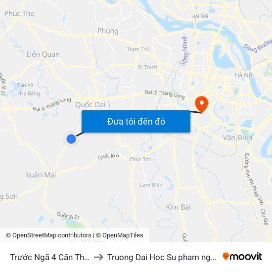 Trước Ngã 4 Cấn Thượng - Tl412b to Truong Dai Hoc Su pham nghe thuat trung uong map