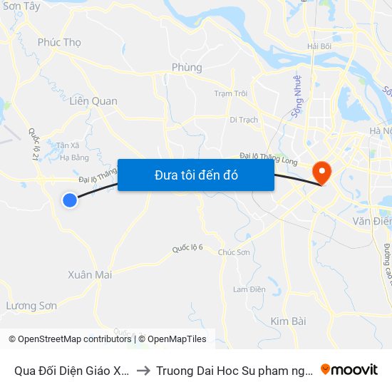 Qua Đối Diện Giáo Xứ Phú Cát 50m to Truong Dai Hoc Su pham nghe thuat trung uong map
