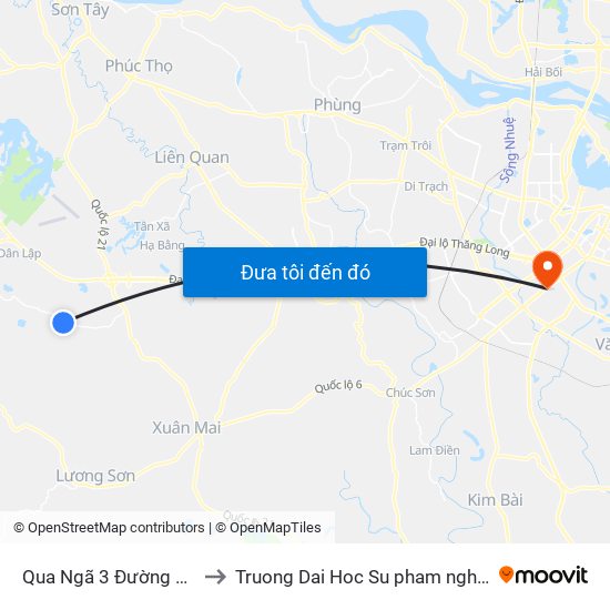 Qua Ngã 3 Đường Bình Sơn 30m to Truong Dai Hoc Su pham nghe thuat trung uong map