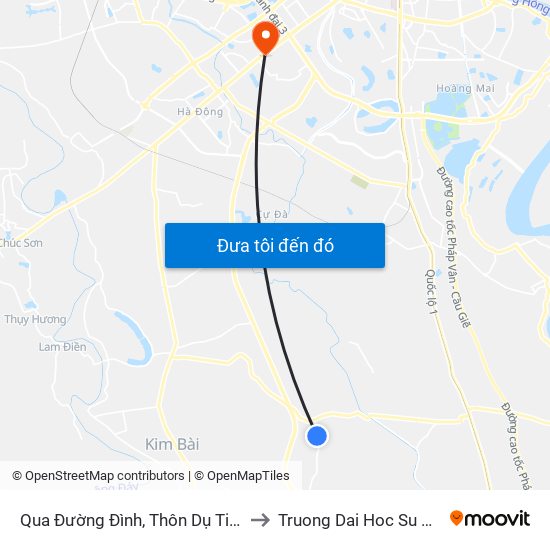 Qua Đường Đình, Thôn Dụ Tiền Khoảng 50m-Đường Liên Thôn Xã to Truong Dai Hoc Su pham nghe thuat trung uong map