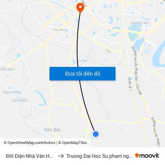 Đối Diện Nhà Văn Hóa Thôn Tam Đa to Truong Dai Hoc Su pham nghe thuat trung uong map
