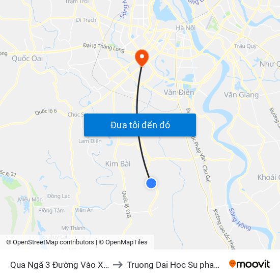 Qua Ngã 3 Đường Vào Xã Tân Ước Khoảng 50m to Truong Dai Hoc Su pham nghe thuat trung uong map