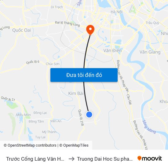 Trước Cổng Làng Vân Hóa An Khoái Khoảng 50m to Truong Dai Hoc Su pham nghe thuat trung uong map