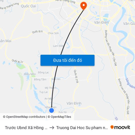 Trước Ubnd Xã Hồng Sơn Khoảng 50m to Truong Dai Hoc Su pham nghe thuat trung uong map