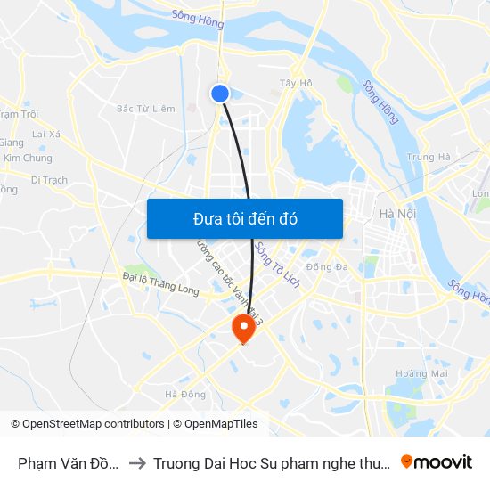 Phạm Văn Đồng 189 to Truong Dai Hoc Su pham nghe thuat trung uong map
