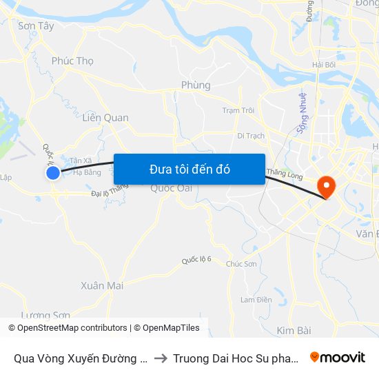 Qua Vòng Xuyến Đường Vào Trường Đh Fpt 50m to Truong Dai Hoc Su pham nghe thuat trung uong map