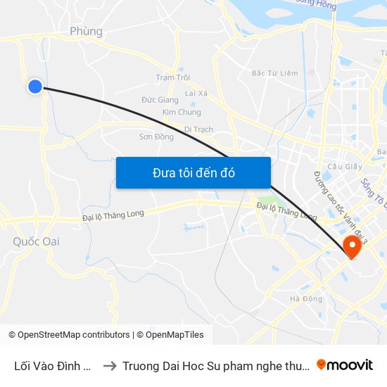 Lối Vào Đình Hạ Hiệp to Truong Dai Hoc Su pham nghe thuat trung uong map
