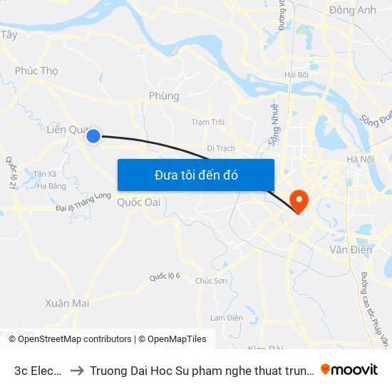 3c Electric to Truong Dai Hoc Su pham nghe thuat trung uong map