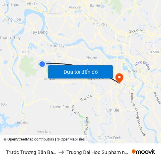 Trước Trường Bắn Ba Vành 15m, Đt87 to Truong Dai Hoc Su pham nghe thuat trung uong map