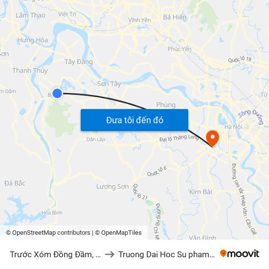 Trước Xóm Đồng Đầm, Thôn 6, Ba Trại, Ba Vì to Truong Dai Hoc Su pham nghe thuat trung uong map